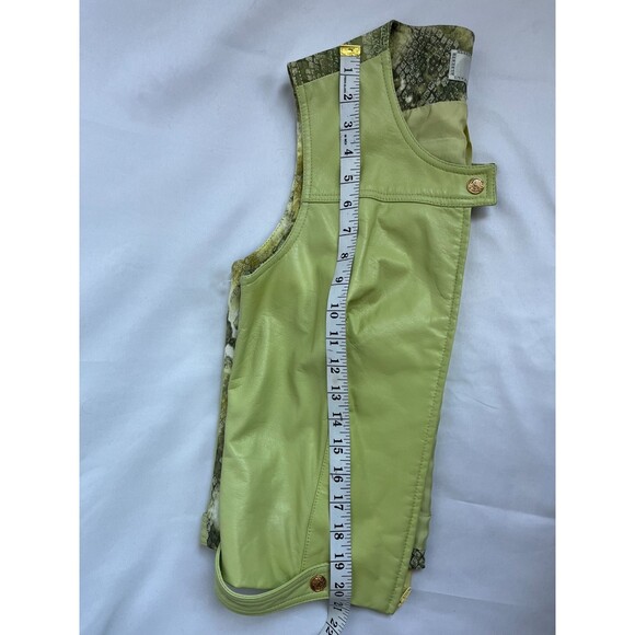 Alberto Makali RARE Kiwi Green Snakeskin Natural Leather Vest 12 Designer Moto - Picture 10 of 10